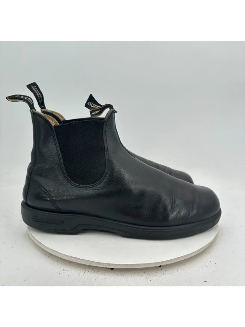 Blundstone Men Size 11 US 12 Black Leather Pull On Side Elastic Chelsea Boot